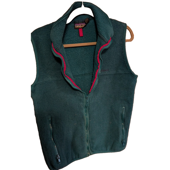 Patagonia Womens Synchilla Vest Fleece Dark Green SMALL EUC - Picture 4 of 4